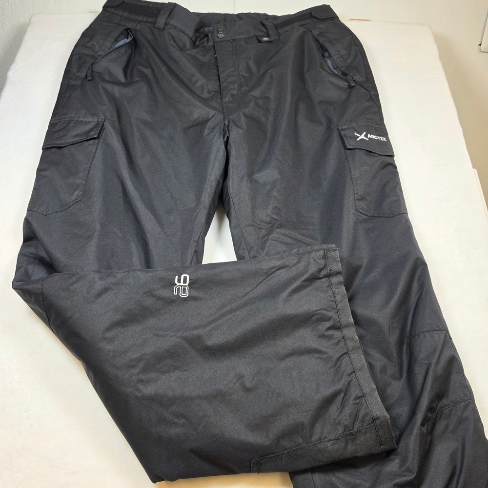 Arctix Mens Insulated Cargo Snow Pants Black XL 40-42W 36L Tall Ski Snowboard